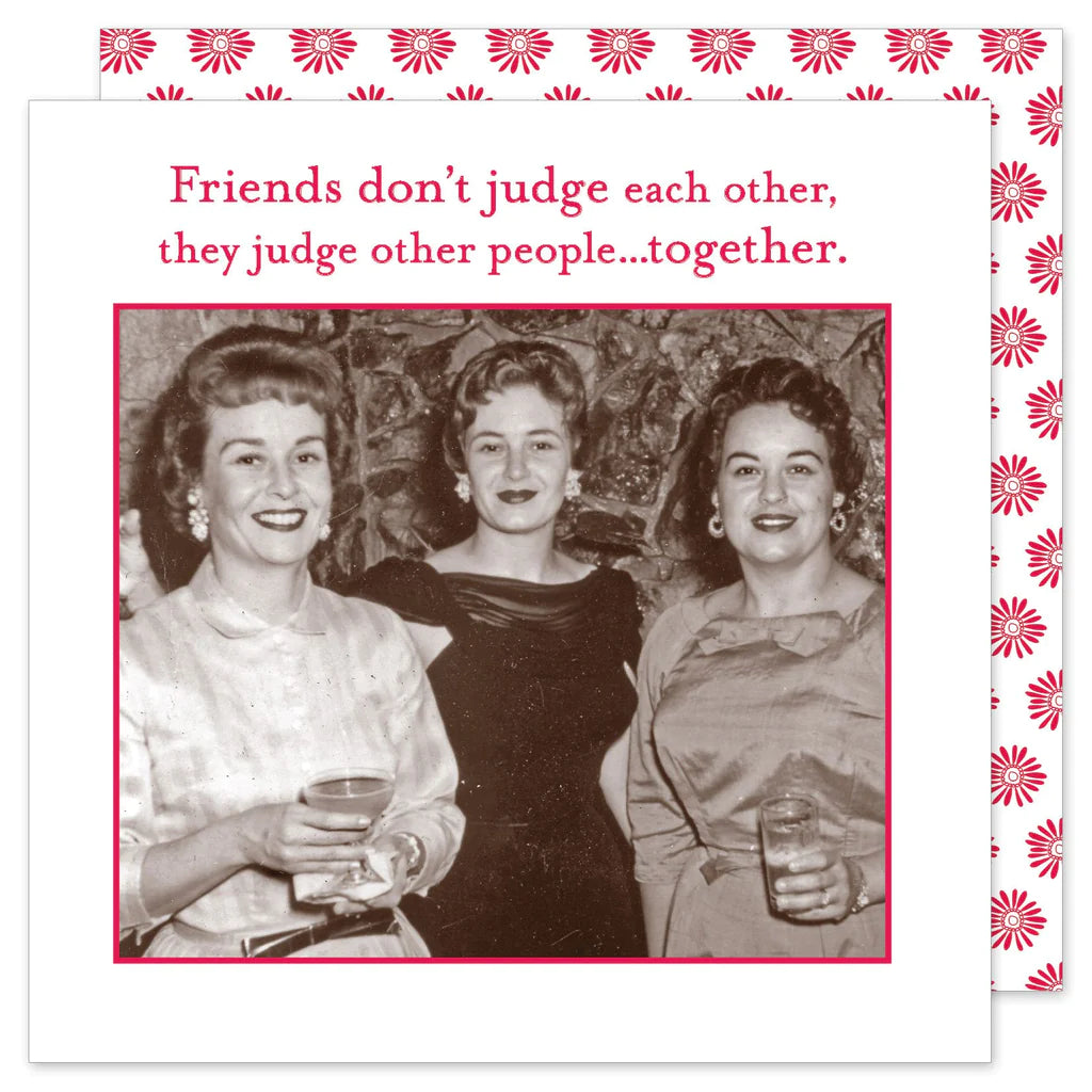 Friends Don&#39;t Judge Cocktail Napkins