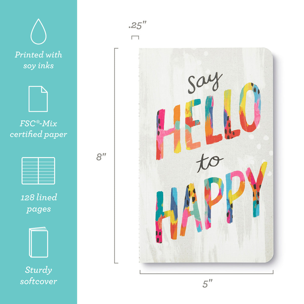 Say Hello To Happy Write Now Softcover Journal