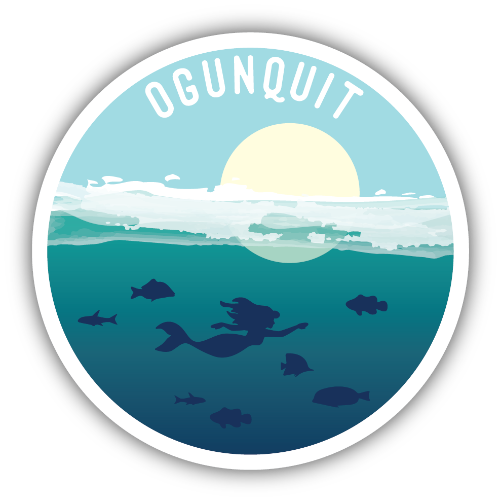 Ogunquit Ocean Mermaid Sticker