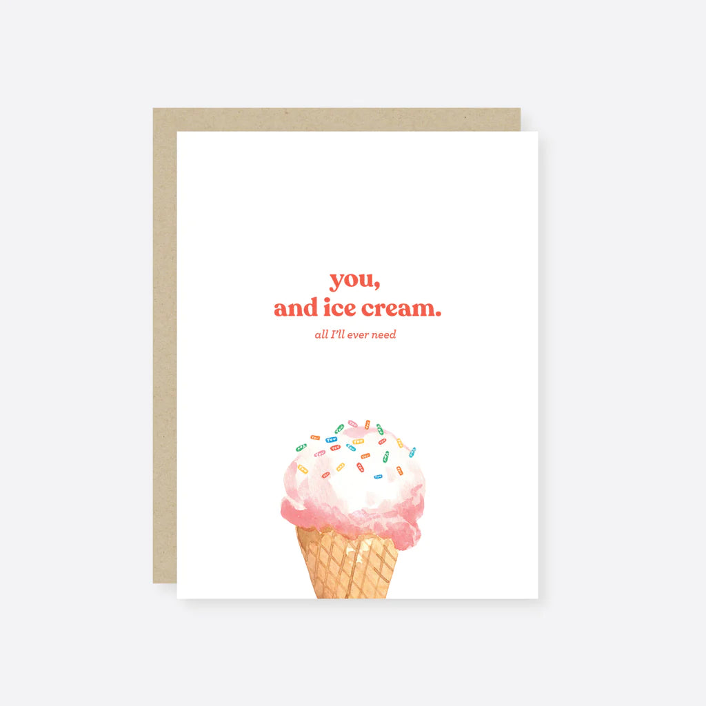 You And Ice Cream Greeting Card