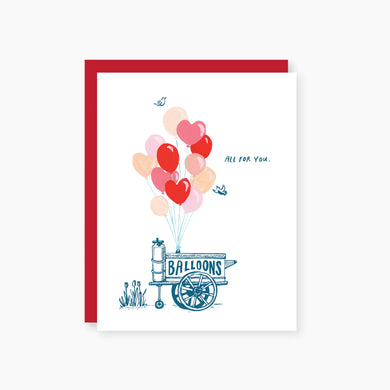 Balloon Cart Greeting Card