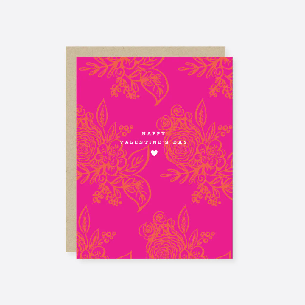 Bright Floral Valentine&#39;s Day Greeting Card