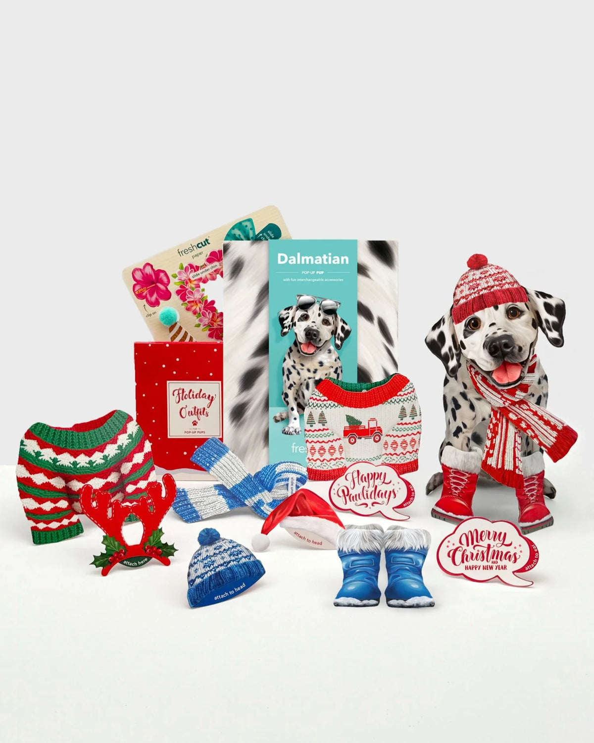 Holiday Dalmatian Pop-Up Pet Card