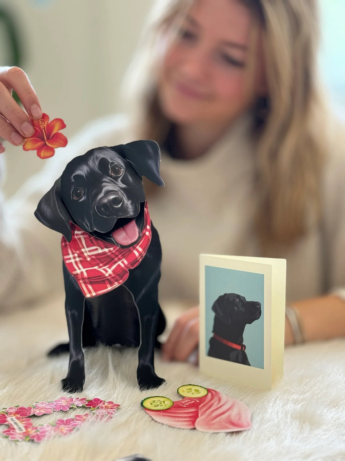 Black Lab Pop-Up Pet Greeting Card