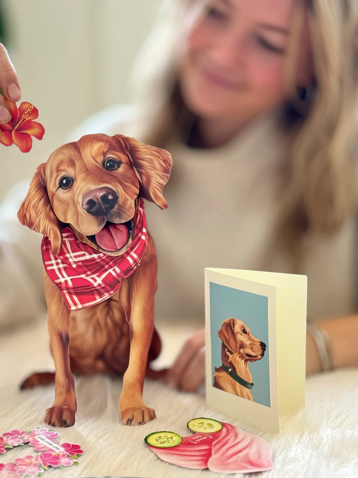 Golden Retriever Pop-Up Pet Greeting Card