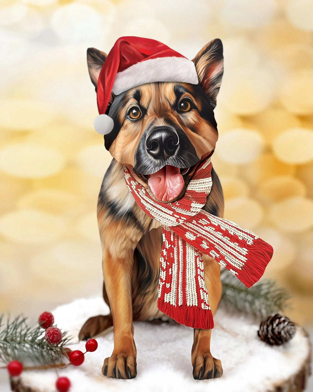 Holiday German Shepherd Pop-Up Pet Card