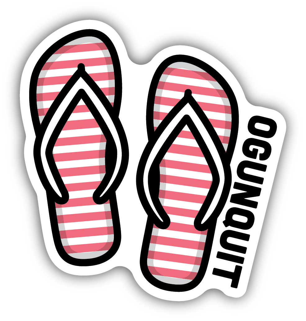 Ogunquit Flip Flops Sticker