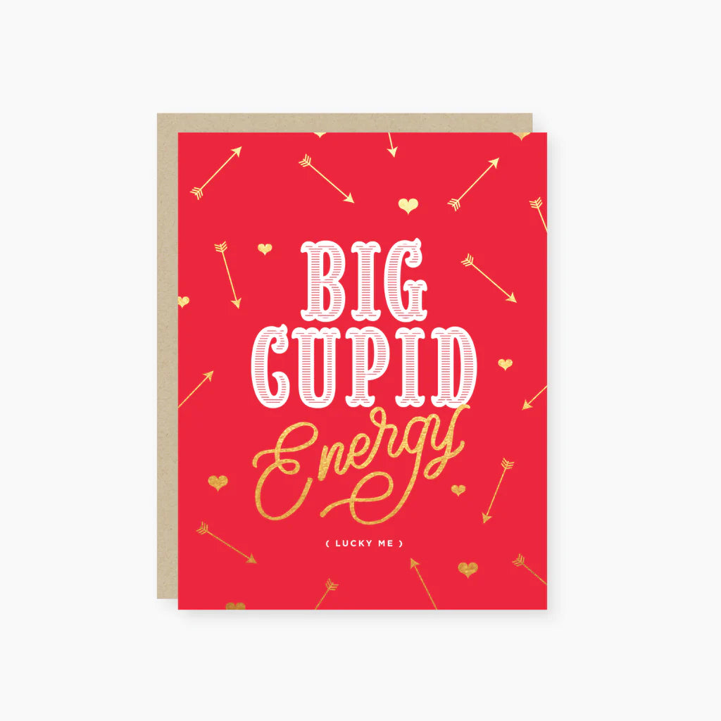 Big Cupid Energy Valentine&#39;s Day Greeting Card