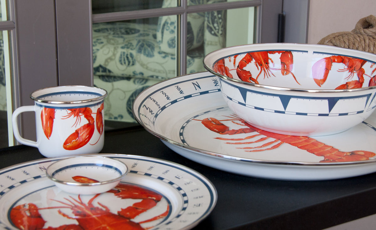 Lobster Enamelware Dinner Plate
