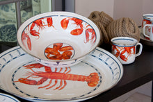 Load image into Gallery viewer, Lobster Enamelware Serving Bowl