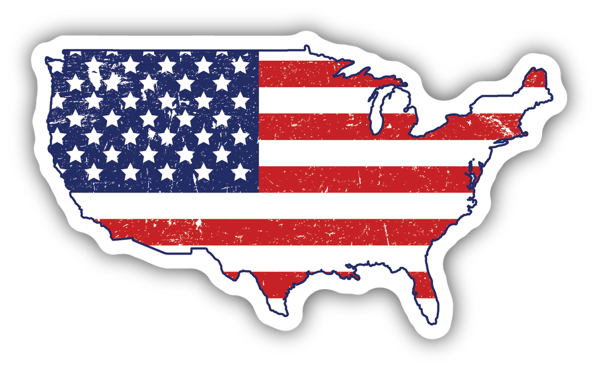 American Flag Sticker