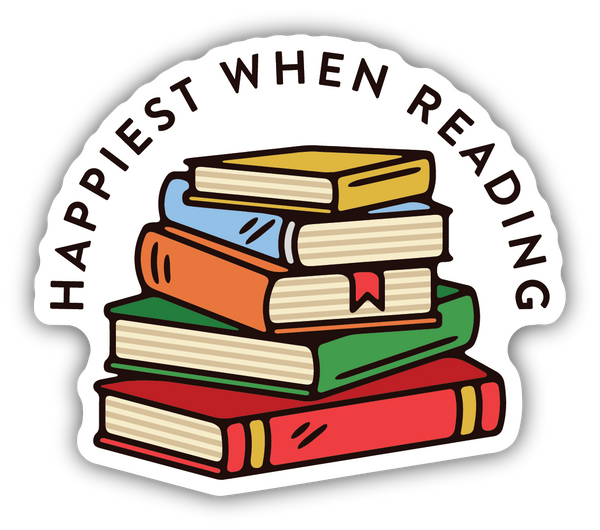 Happiest When Reading Sticker - Spoiled Rotten