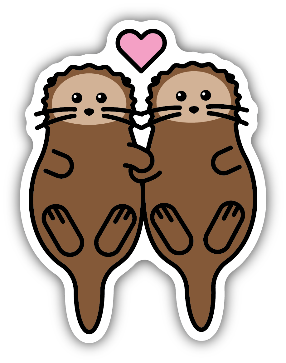 Sea Otter Duo Sticker