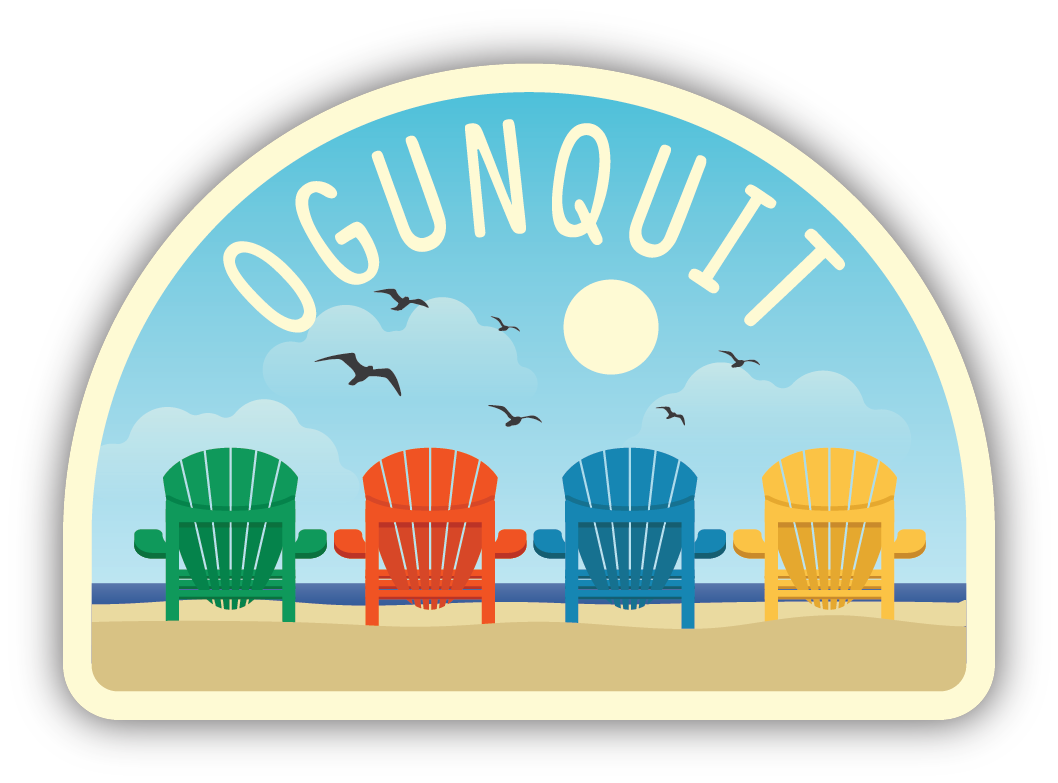 Ogunquit Adirondack Chairs Sticker