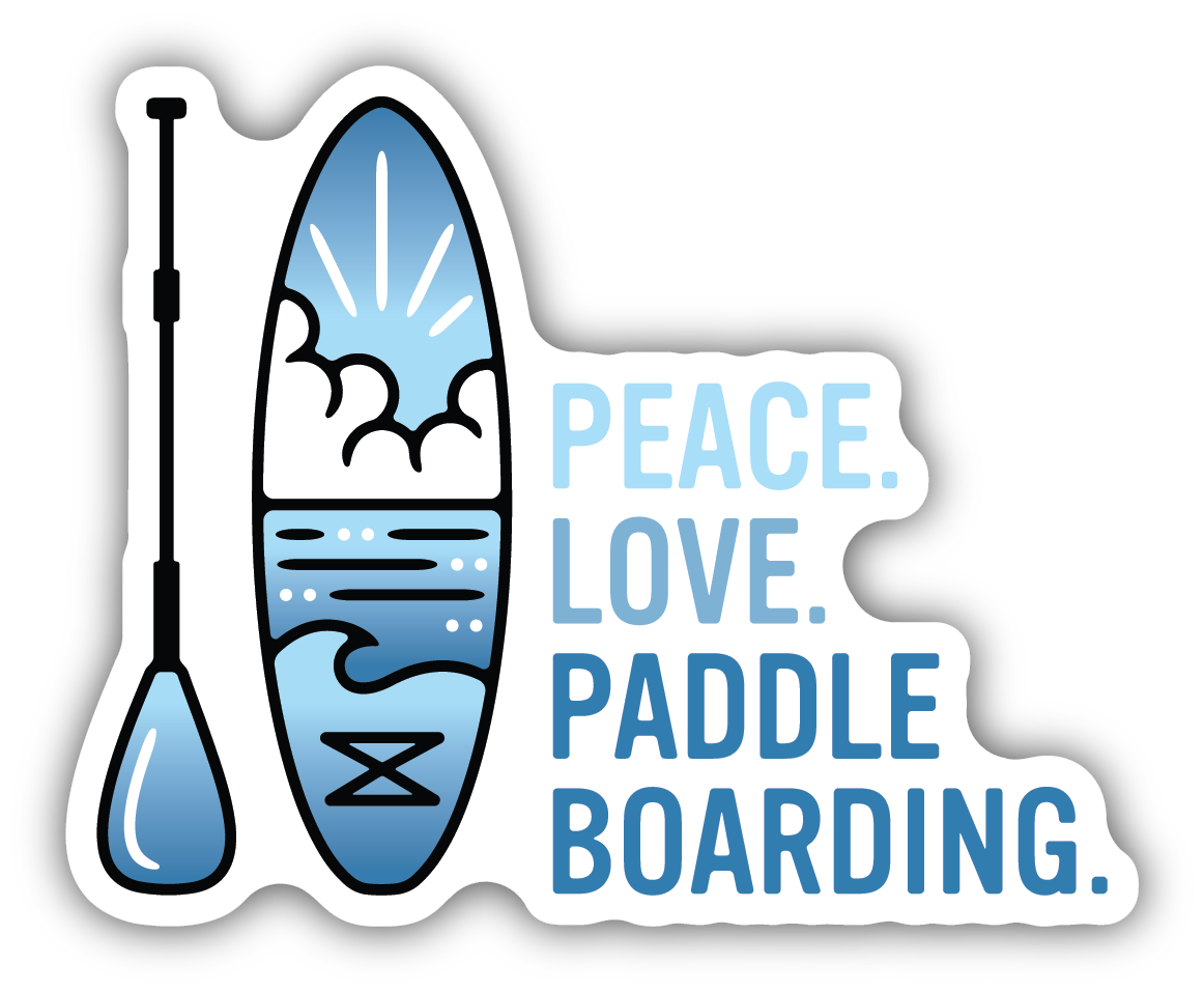 Peace Love Paddleboarding Sticker