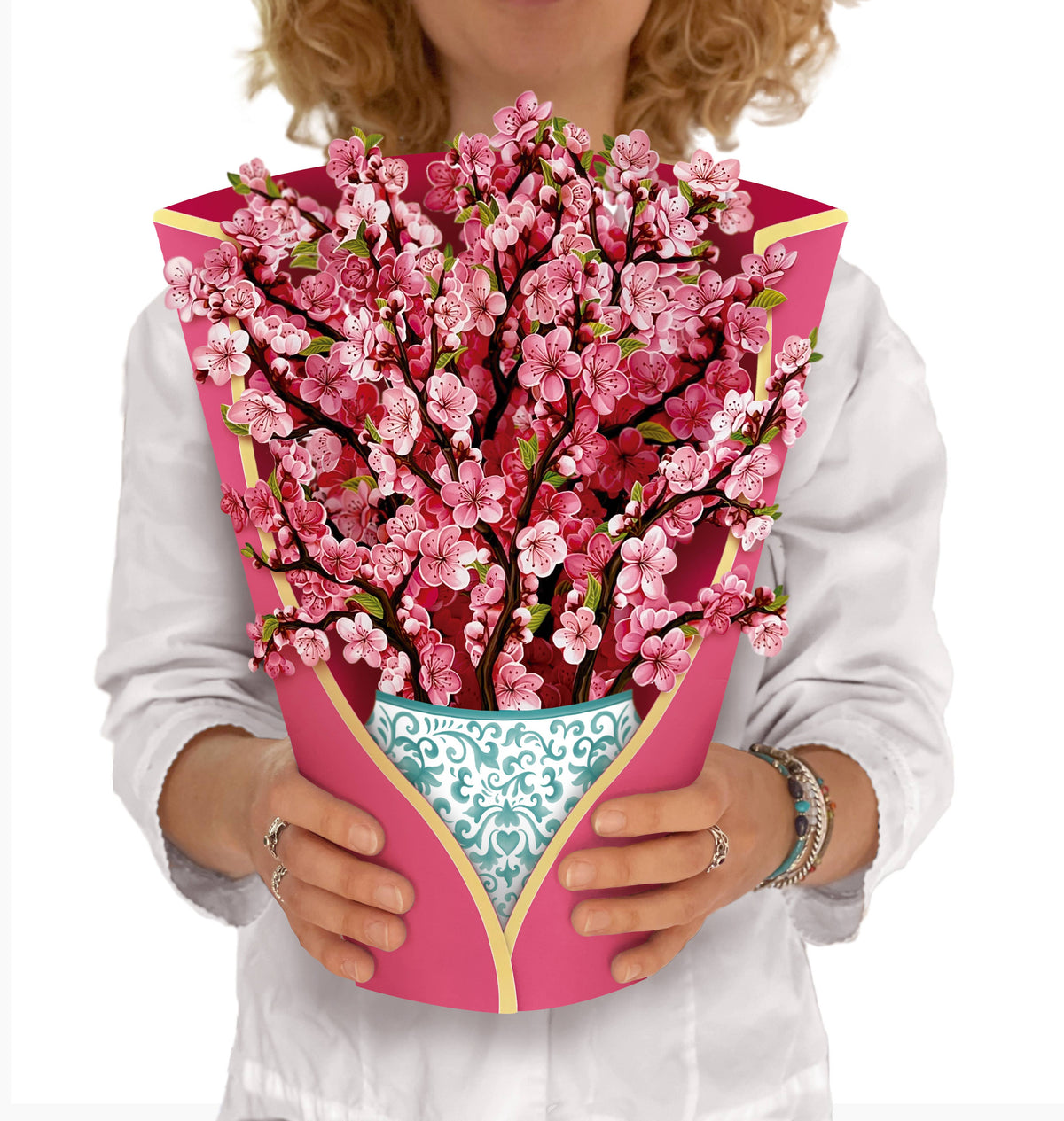 Cherry Blossoms Pop-Up Flower Bouquet Card