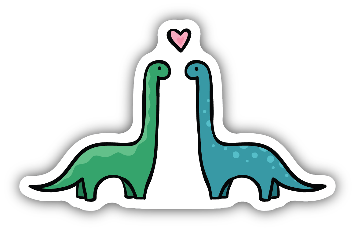Dinosaurs In Love Sticker