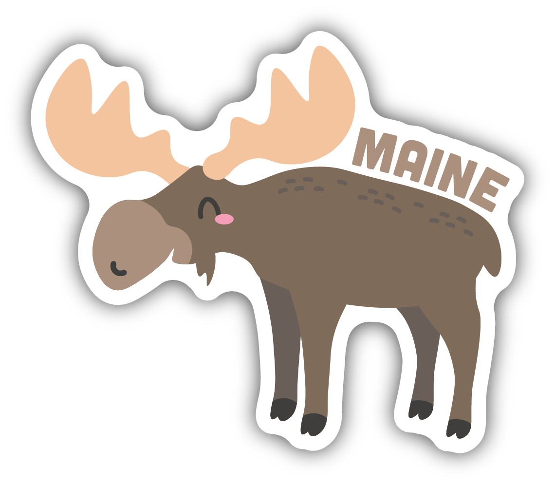 Maine Moose Sticker