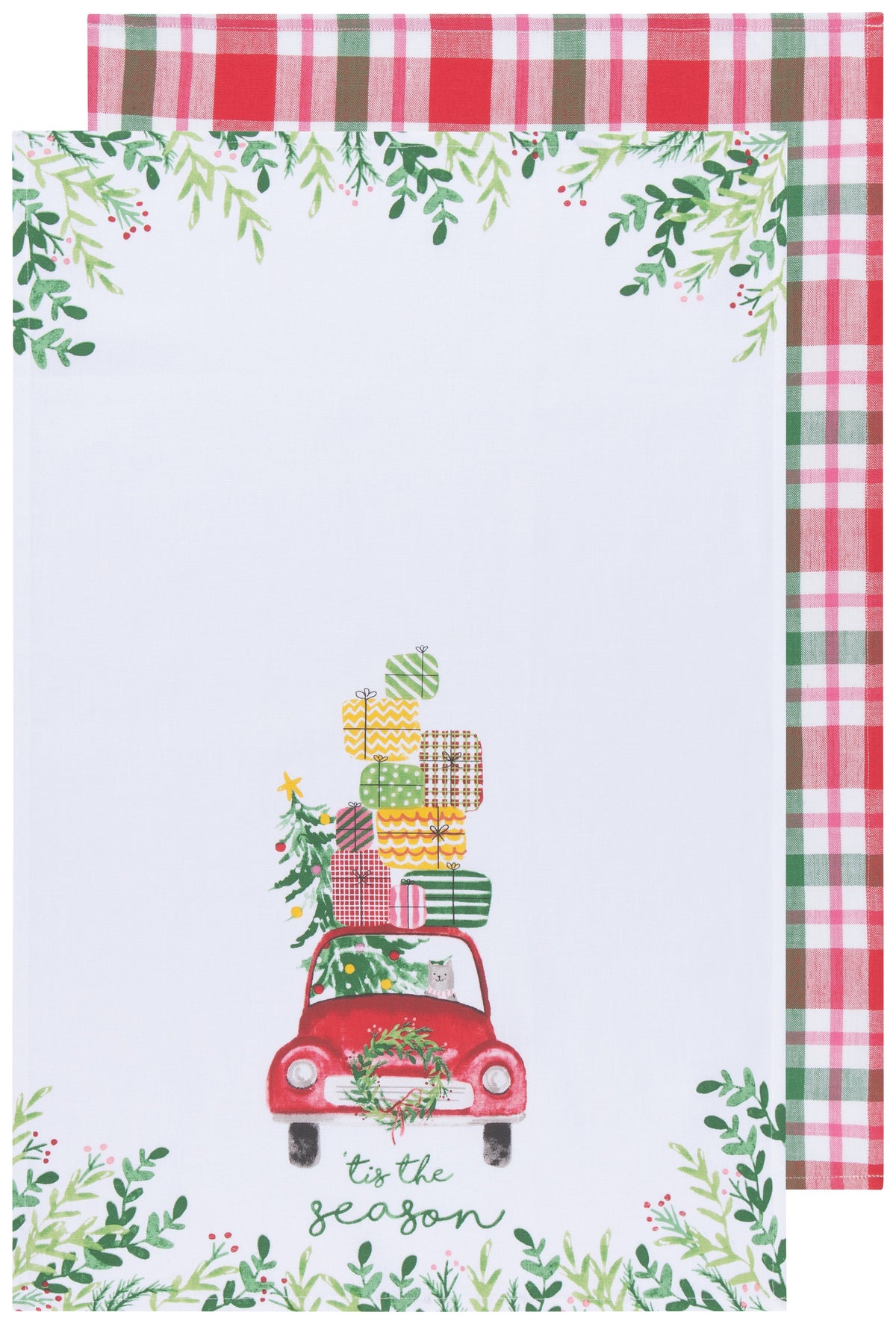 Winter Wheels Tea Towels Set of 2