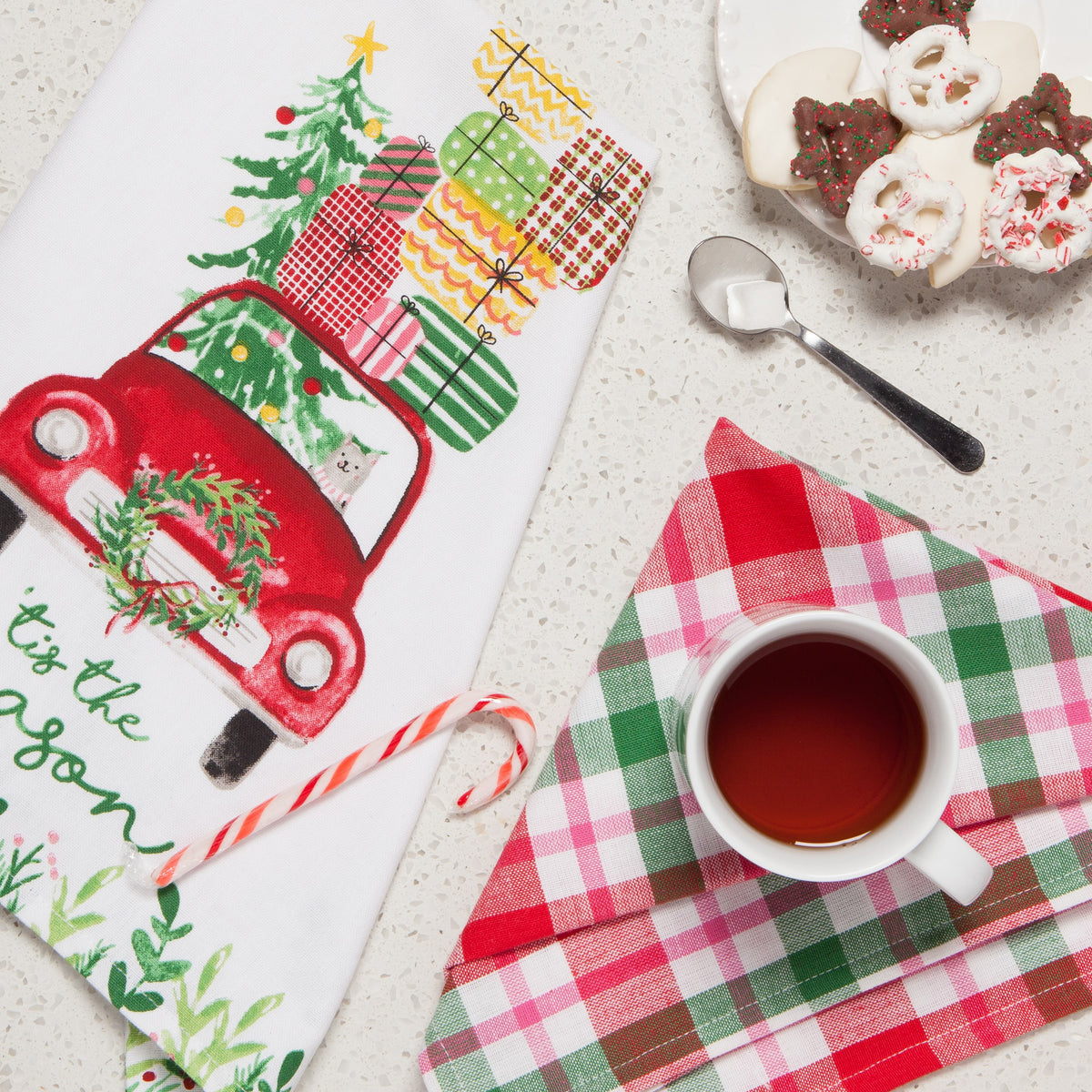 Winter Wheels Tea Towels Set of 2