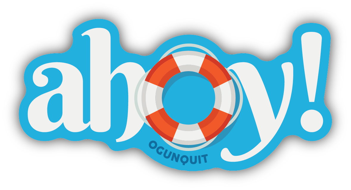 Ogunquit Ahoy Life Ring Sticker