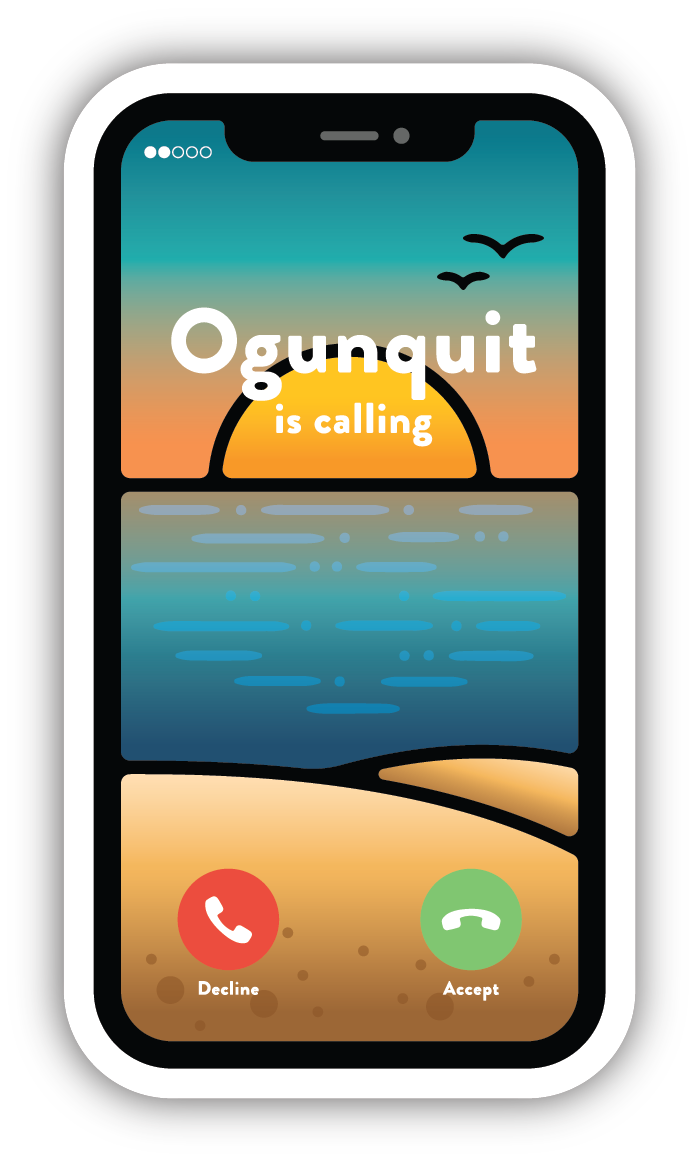 Ogunquit Is Calling iPhone Sticker