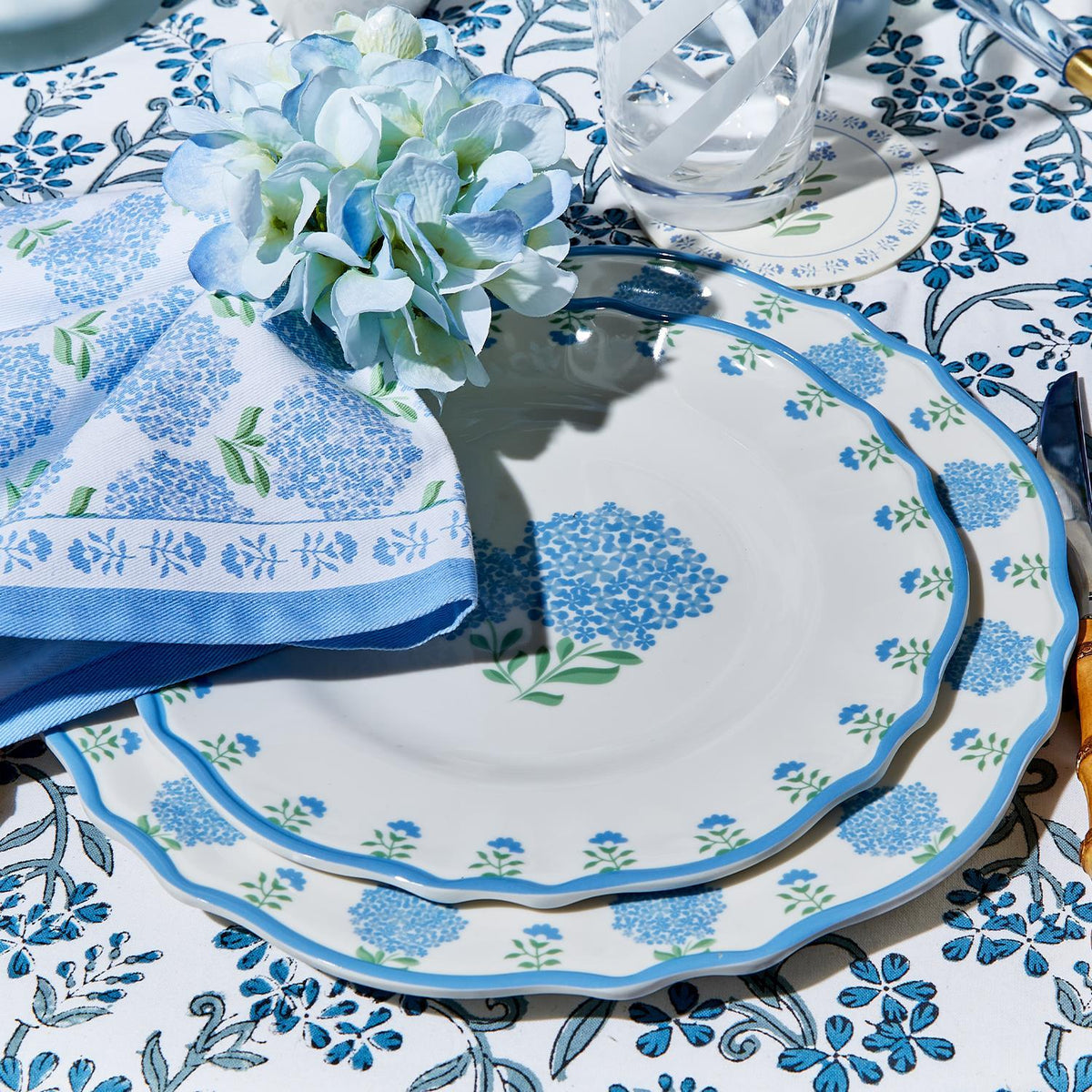 Hydrangea Melamine Salad/Dessert Plate