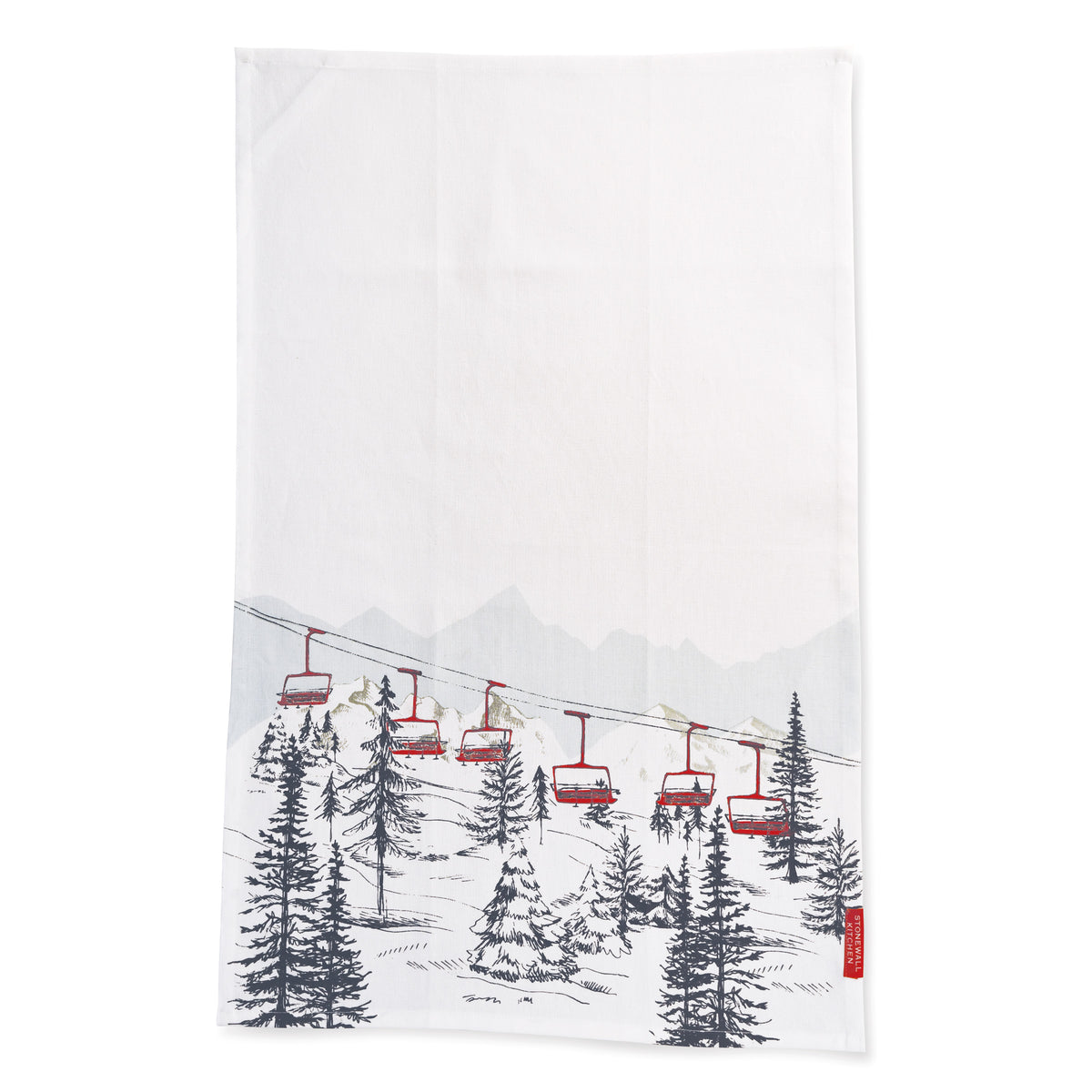 Ski Lift Tea Towel