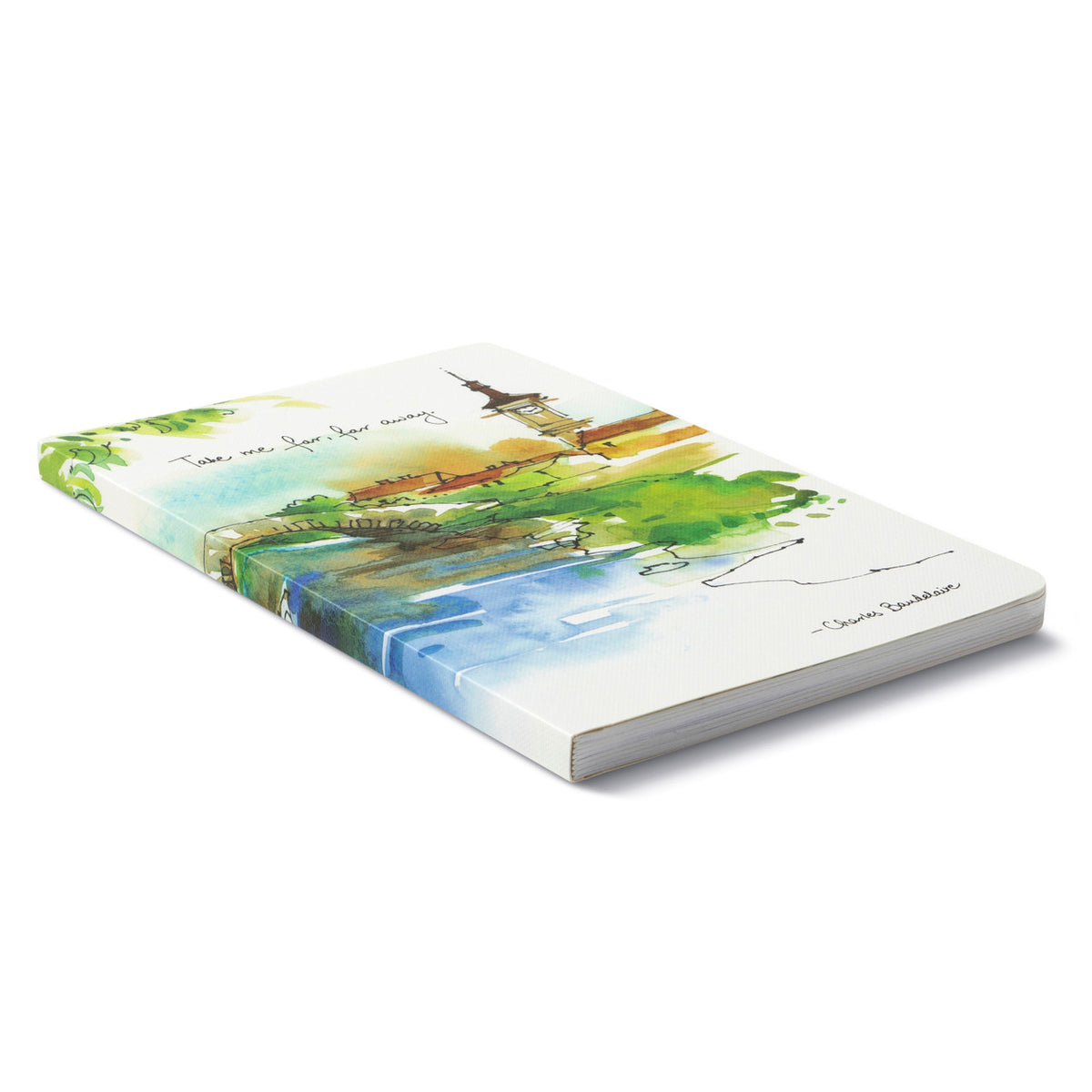 &quot;Take Me Far, Far Away&quot; — Charles Baudelaire Write Now Softcover Journal