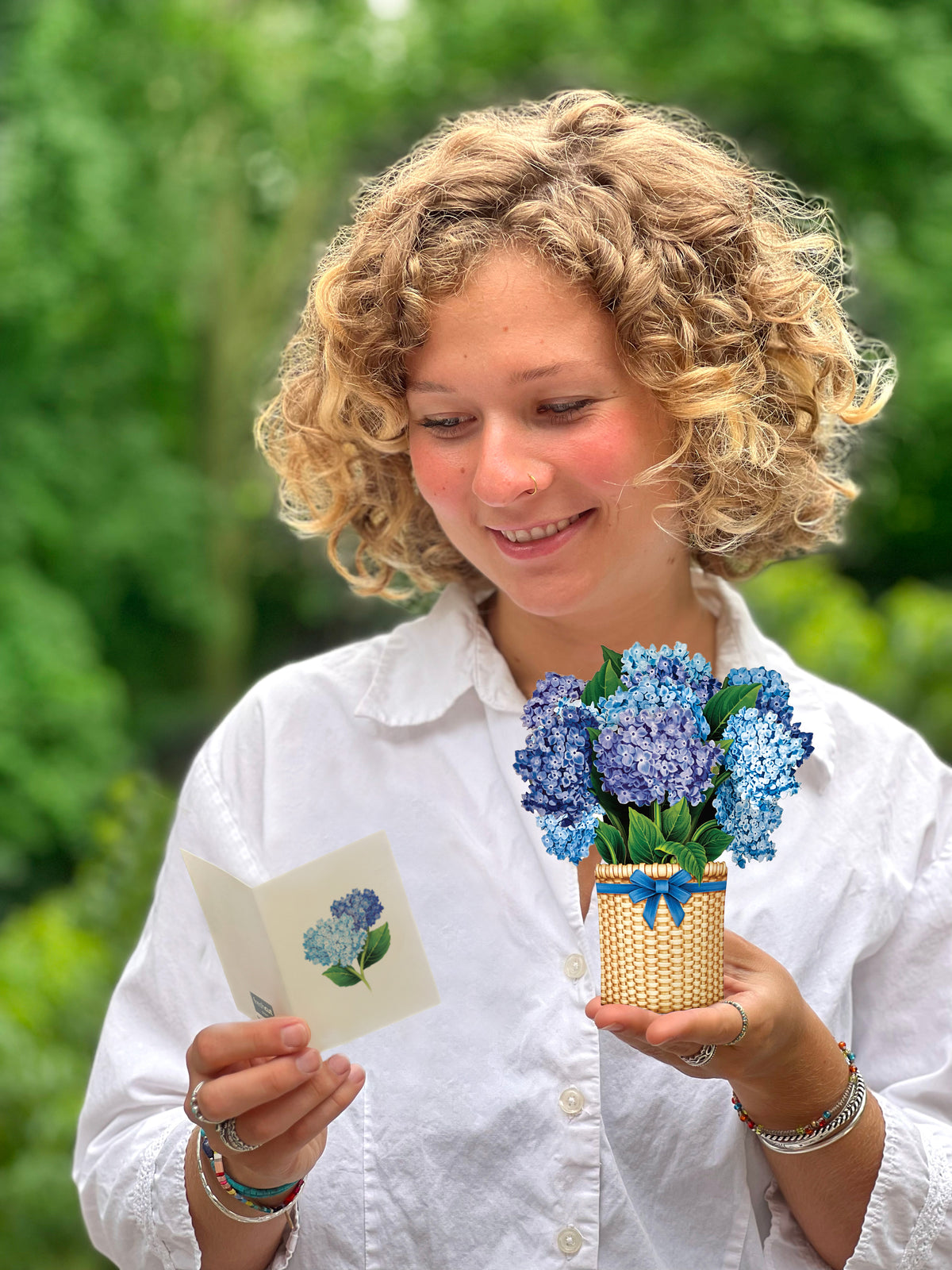 Mini Nantucket Hydrangeas Pop-Up Card