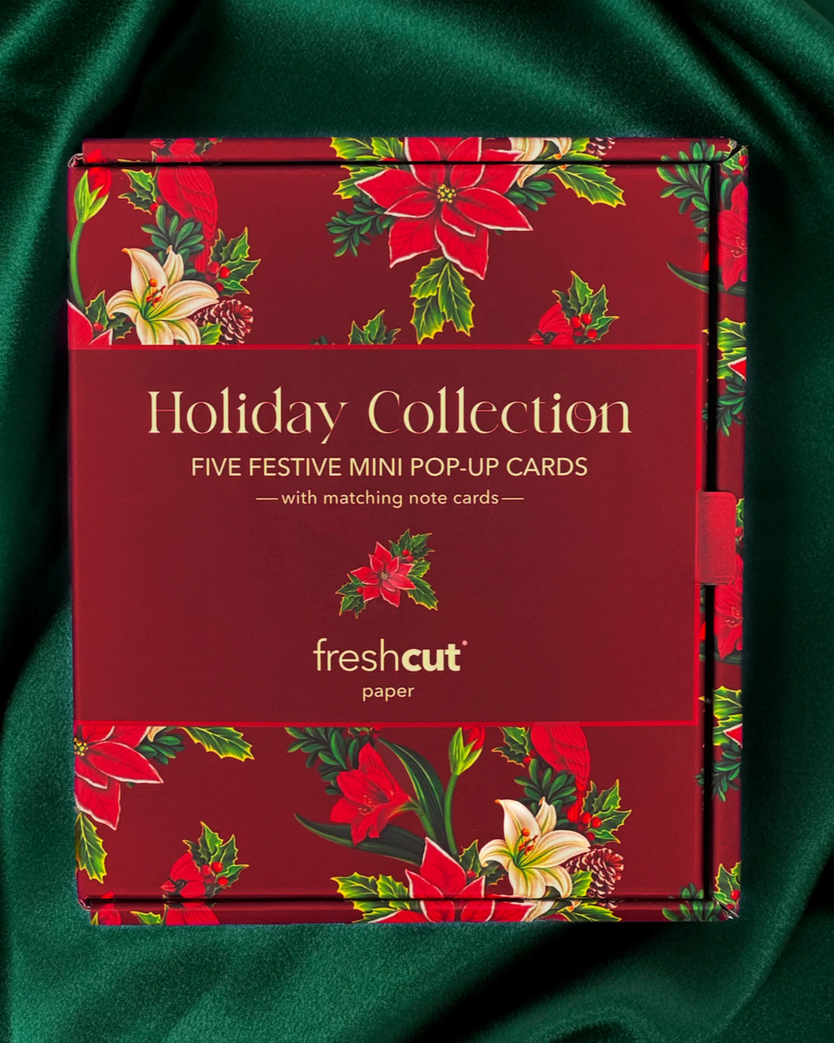 Freshcut Paper Holiday Collection Boxed Set of 5 Mini Holiday Pop-Up Greeting Cards