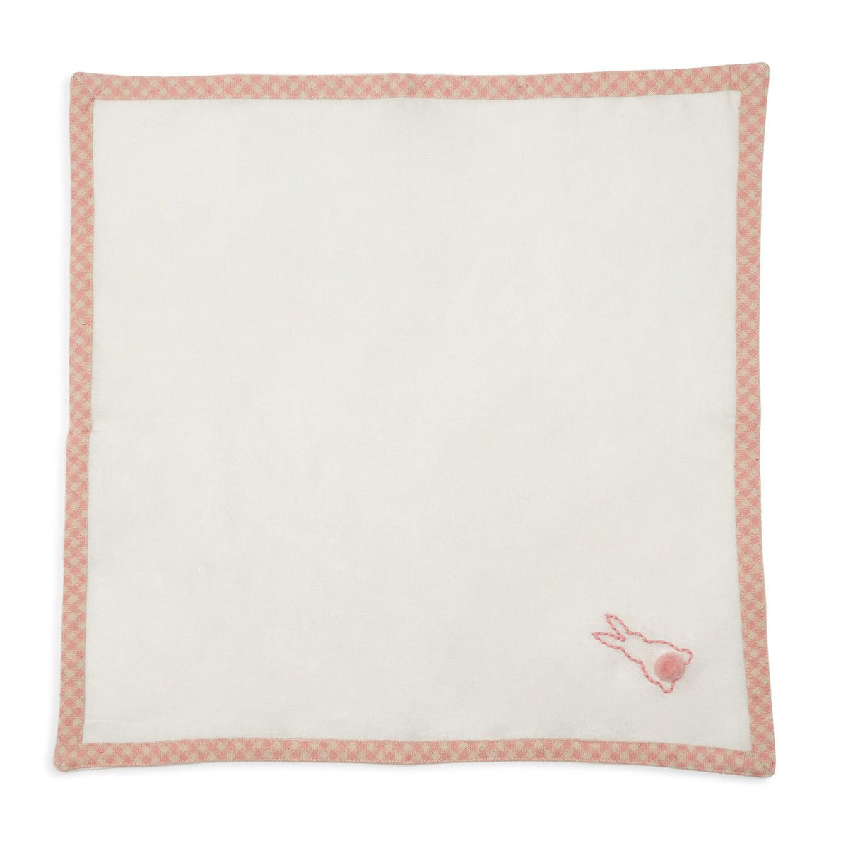 Cottontail Cloth Napkins with Embroidered Bunny and Pom Pom Accents (Set of 4)