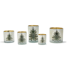 Load image into Gallery viewer, Snowy Forest Metallic Candleholders