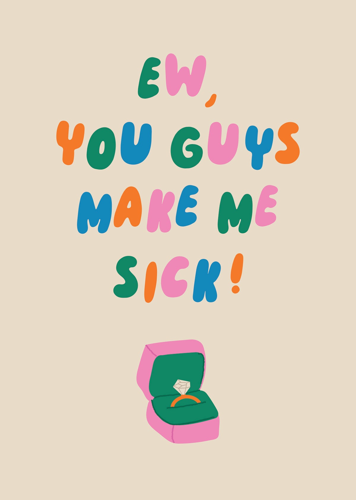 Make Me Sick Greeting Card