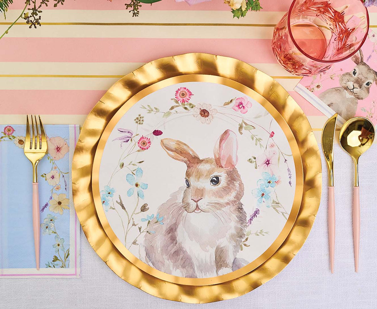 Bella Blush and Gold Flatware Set of 24 Pieces