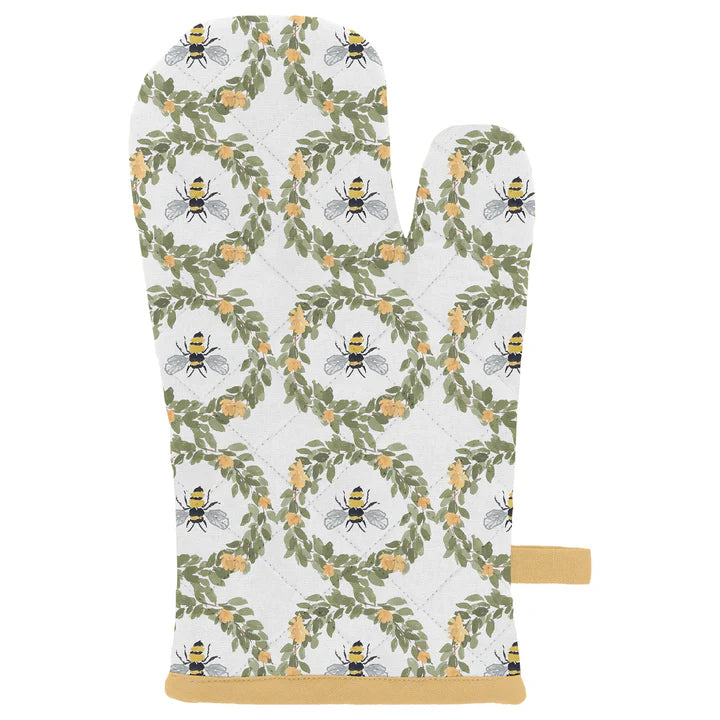 Bee Field Oven Mitt and Potholder Set
