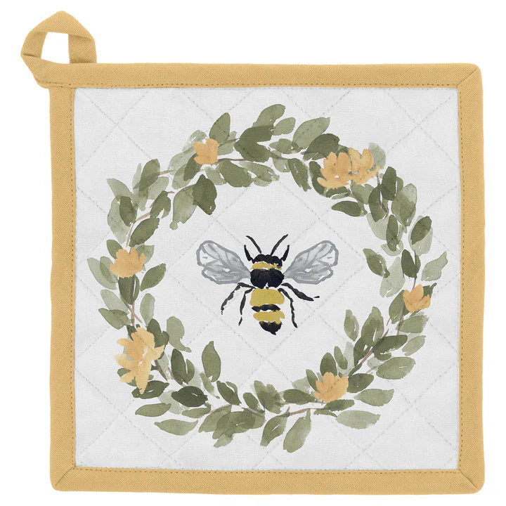 Bee Field Oven Mitt and Potholder Set
