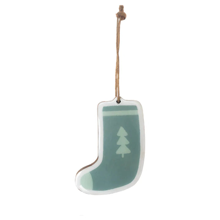 Blue Stocking Ornament