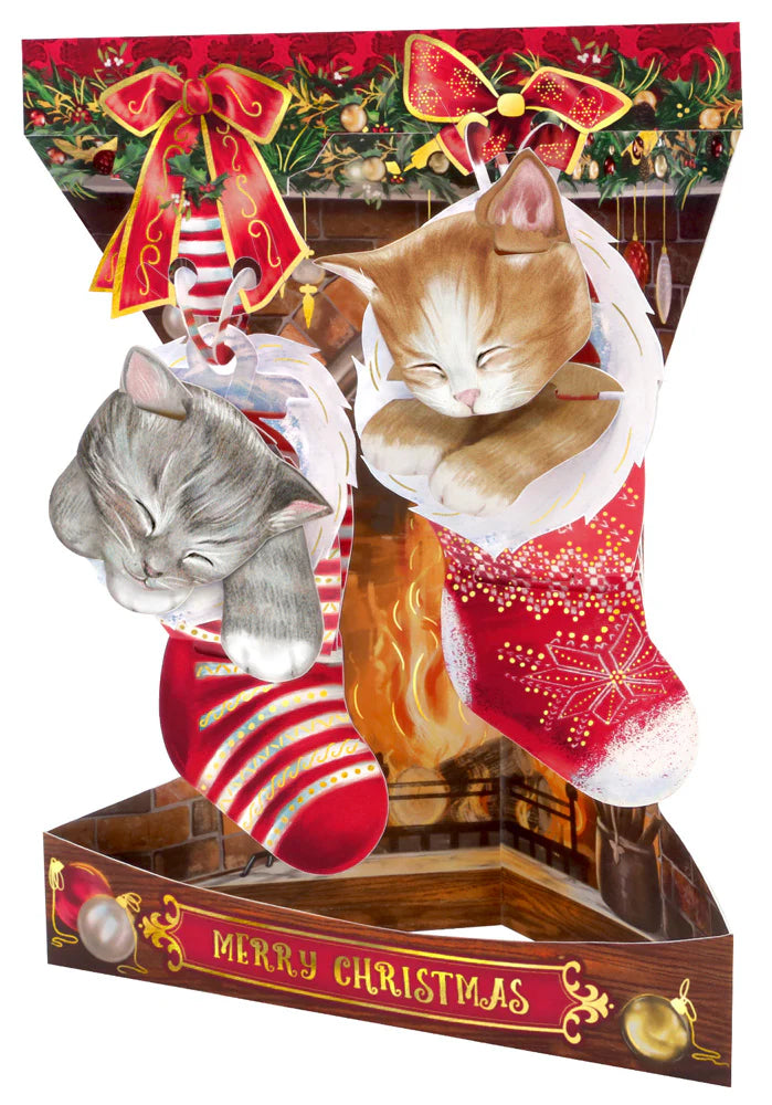 Christmas Kittens Swing Card