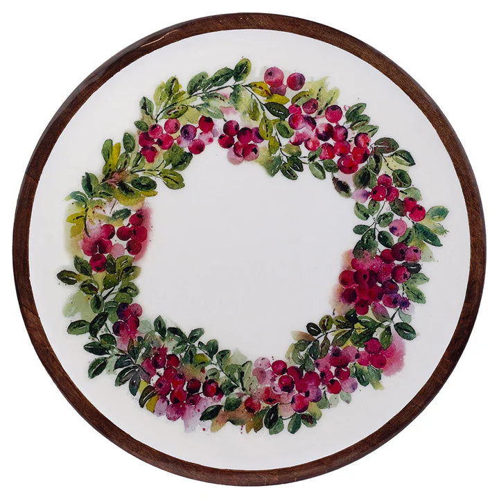 Cranberry Wreath Lazy Susan