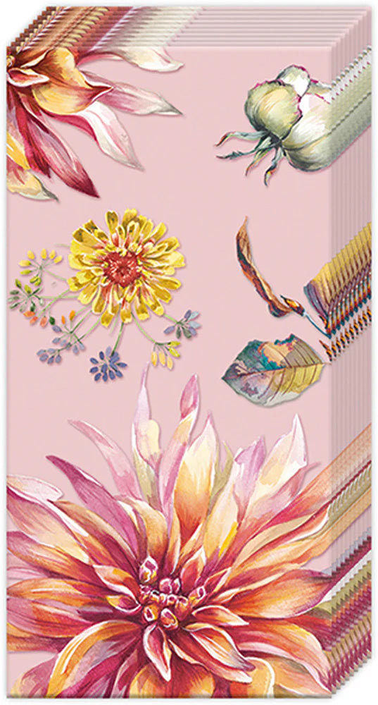 Dahlia Dream Pocket Tissues