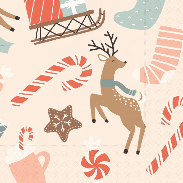 Dancing Deer Gingerbread Cocktail Napkins