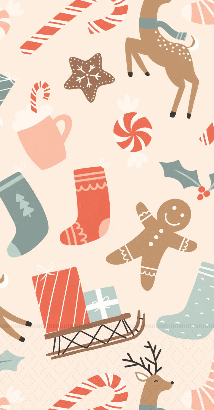 Dancing Deer Gingerbread Guest Towels