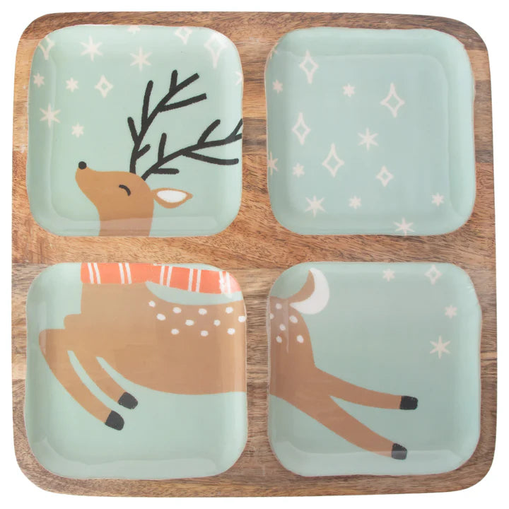 Dancing Deer 4 Sectioned Tray