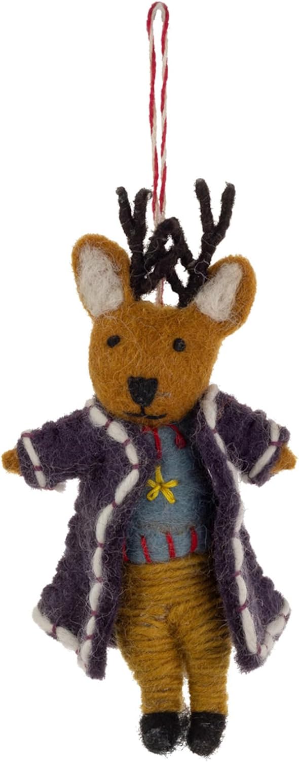 Deer Prince Felt Ornament