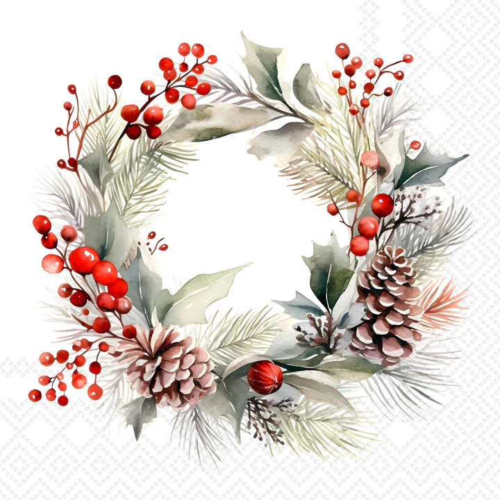 Delicate Wreath Cocktail Napkins