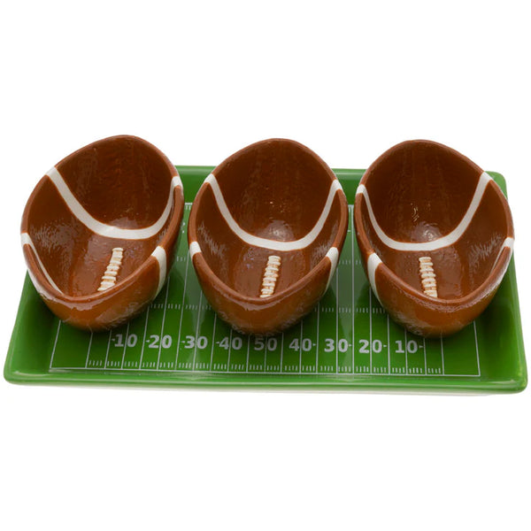 Football Fever Condiment Tray | Game Day Dip & Sauce Server - Spoiled ...