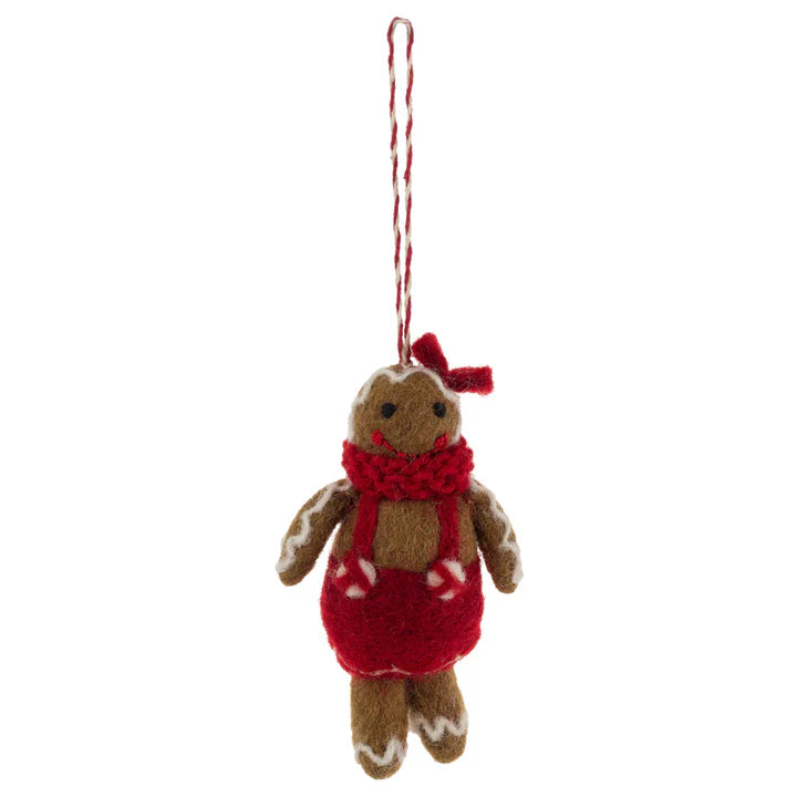 Gingerbread Girl Felt Ornament