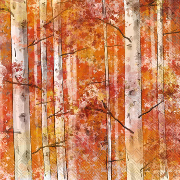 Autumn Birch Cocktail Napkins