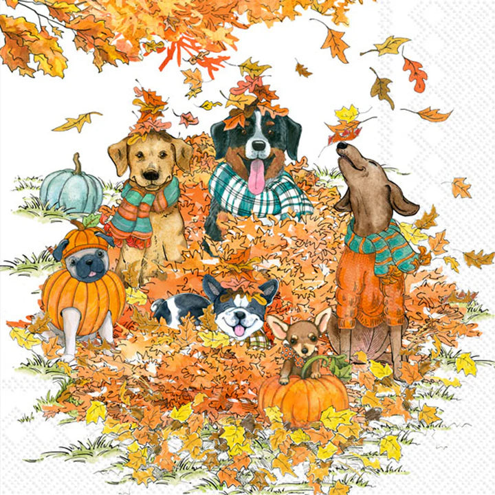 Autumn Dogs Cocktail Napkins